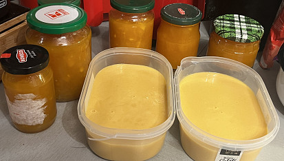 Broskvová marmeláda z DP, Foceno i se zmrzlinou z broskve
