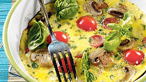 Bazalková frittata