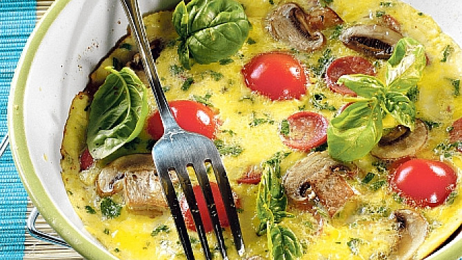 Bazalková frittata