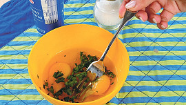 Bazalková frittata