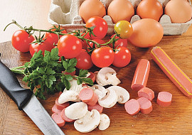 Bazalková frittata