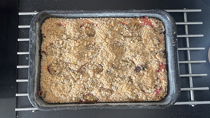 Švestkový koláč s drobenkou II, Recept dopadl úžasně