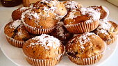 Banánové muffiny s kousky čokolády