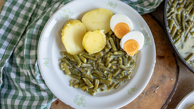 Fazolové lusky na kyselo podle ČSN