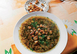 Houbová česnečka