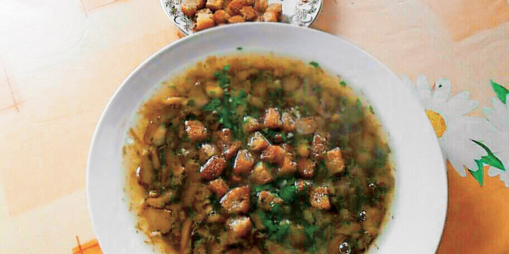 Houbová česnečka