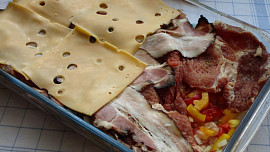 Krkovice zapečená se sýrem a zeleninou