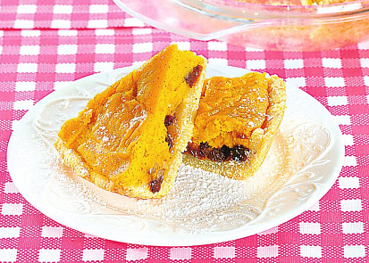 Dýňový koláč s rozinkami