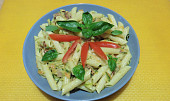 Penne se zeleninou a slaninou