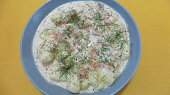 Bramborové gnocchi s lososem a smetanovou omáčkou