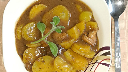 Staročeská bramborová omáčka s hříbky