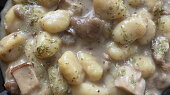 Gnocchi s čerstvými houbami a smetanou