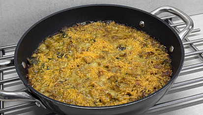 Zapečené gnocchi s kuřecím masem v sýrové omáčce se špenátem