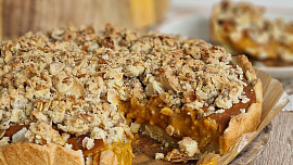 Dýňový koláč s mandlovou drobenkou