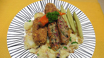 Krokety ze zbylého vařeného masa a zeleniny