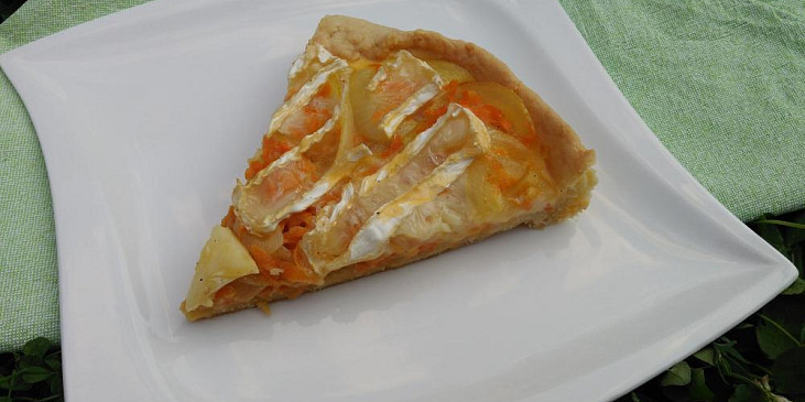 Mrkvový quiche s hermelínem