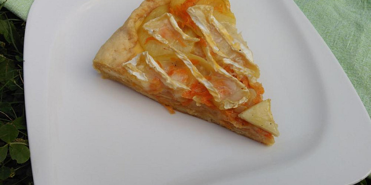 Mrkvový quiche s hermelínem