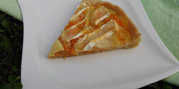 Mrkvový quiche s hermelínem