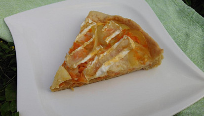 Mrkvový quiche s hermelínem