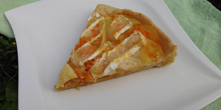 Mrkvový quiche s hermelínem