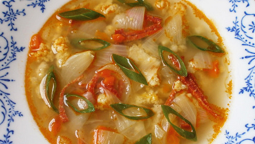 Naše cibulová polévka