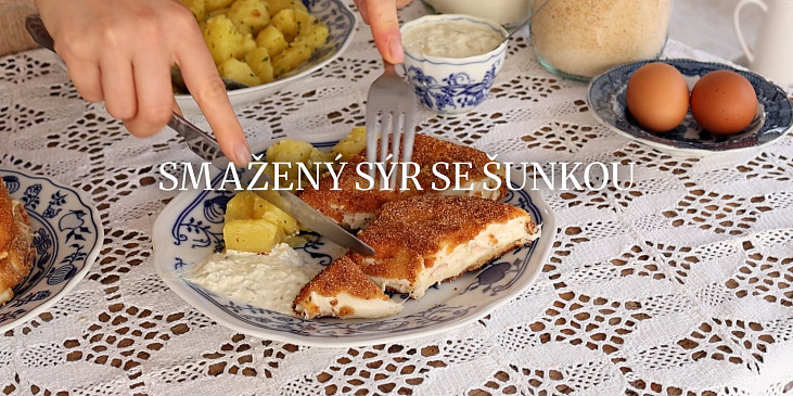 Smažený sýr se šunkou