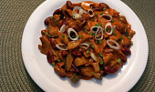 Fazolový stroganoff se žampiony a cuketou