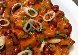 Fazolový stroganoff se žampiony a cuketou