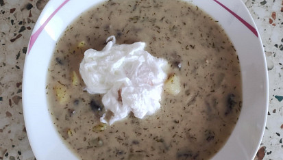 Kulajda se žampiony a ztraceným vejcem, Kulajda se ztraceným vejcem ;) (dnes se trošku nepovedlo) :(