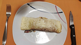 Palačinky se špenátem a slaninou