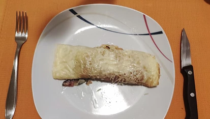 Palačinky se špenátem a slaninou