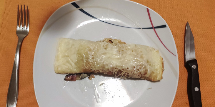 Palačinky se špenátem a slaninou