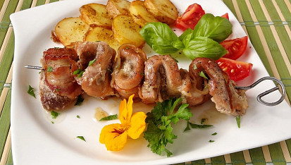 Vepřová jehla se slaninou