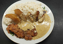 Kotlety v cidru s jablky a šalvějí