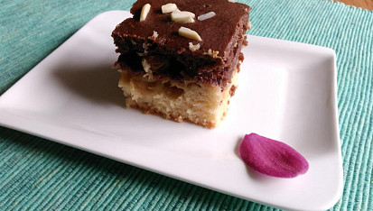 Strakatý řez s jablky