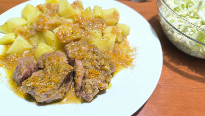 Vepřové plátky s česnekem a majoránkou