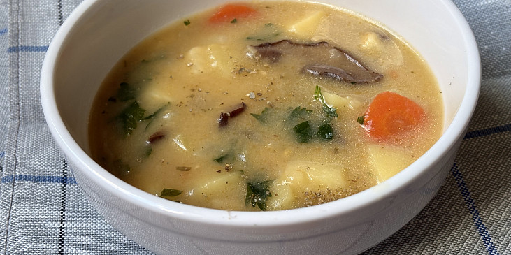 Bramborová polévka z jednoho hrnce