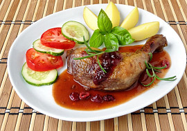 Kuře na brusinkách