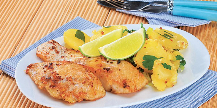 Okoun nilský na česnekovém másle