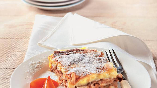 Jablkovo-pudinkový koláč