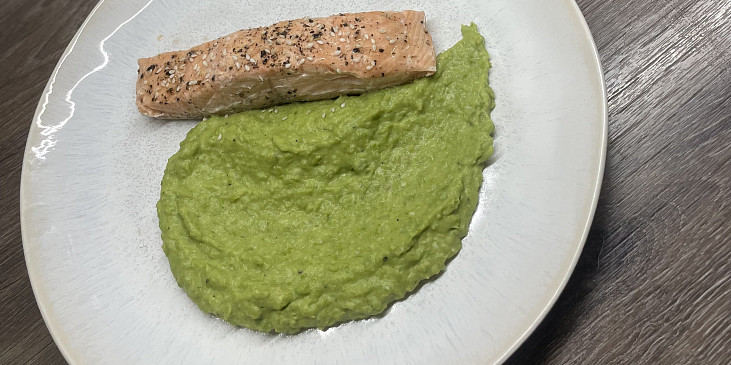 Losos s hráškovým pyré