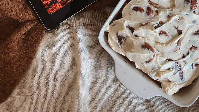 Podzimní skořicové rolky s krémem