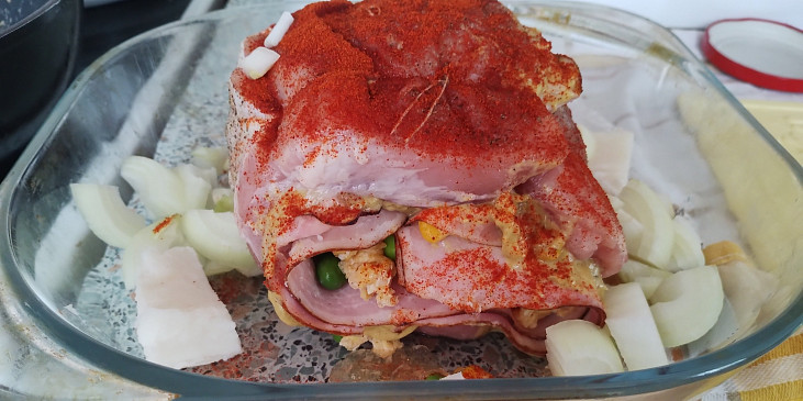 Roláda z vepřové pečeně (Před pečením)