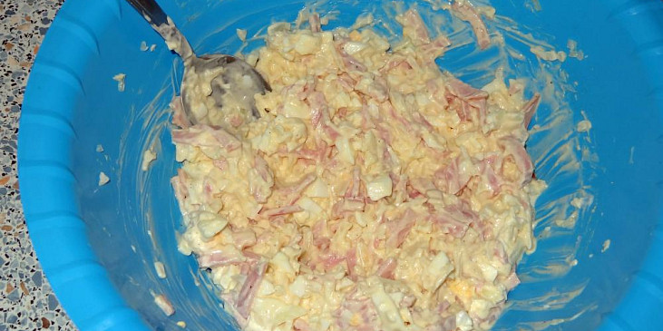 Sýrová pomazánka se šunkou a vejcem