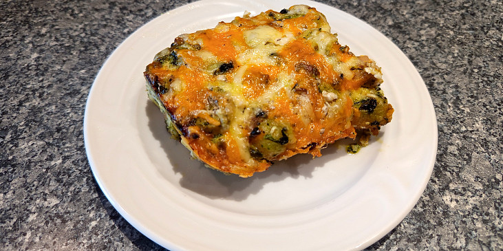 Zapečené gnocchi s kuřecím masem a špenátem