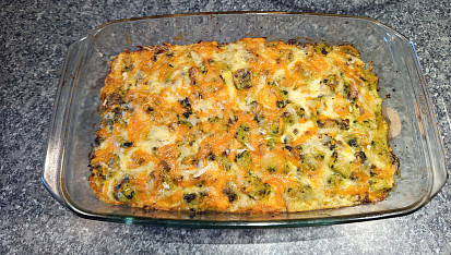 Zapečené gnocchi s kuřecím masem a špenátem