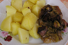 Vepřová krkovička s játry