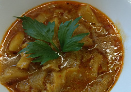 Dršťky na paprice - maďarský pacalpörkölt