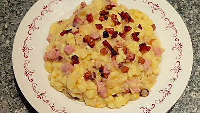 Halušky speciál z bramborového těsta