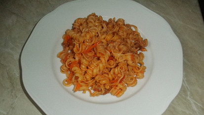 Těstoviny s mletým vepřovým masem, Těstoviny s mletým vepřovým masem